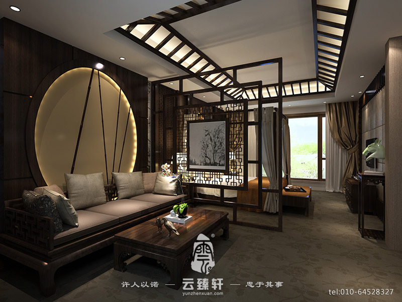 簡約中式風格臥室裝修效果圖