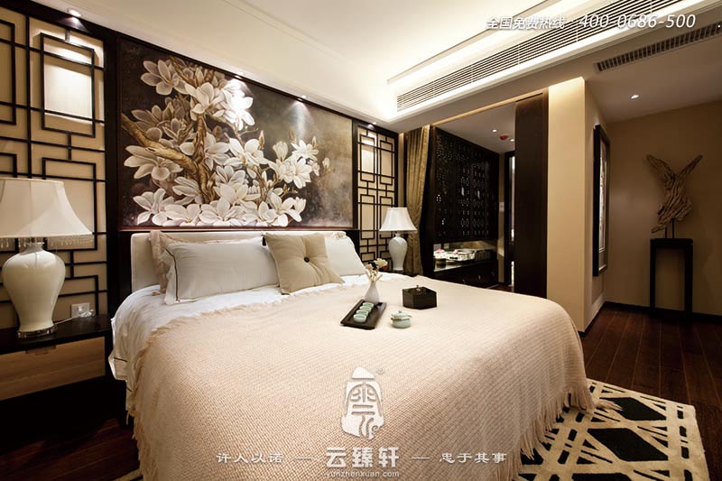 中式設(shè)計(jì)的次臥裝修效果圖