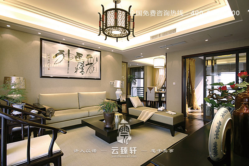 重慶153平米新中式風(fēng)格設(shè)計(jì)效果圖