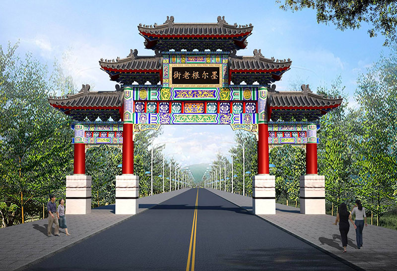 中式設(shè)計特色魅力建筑“中式門樓”