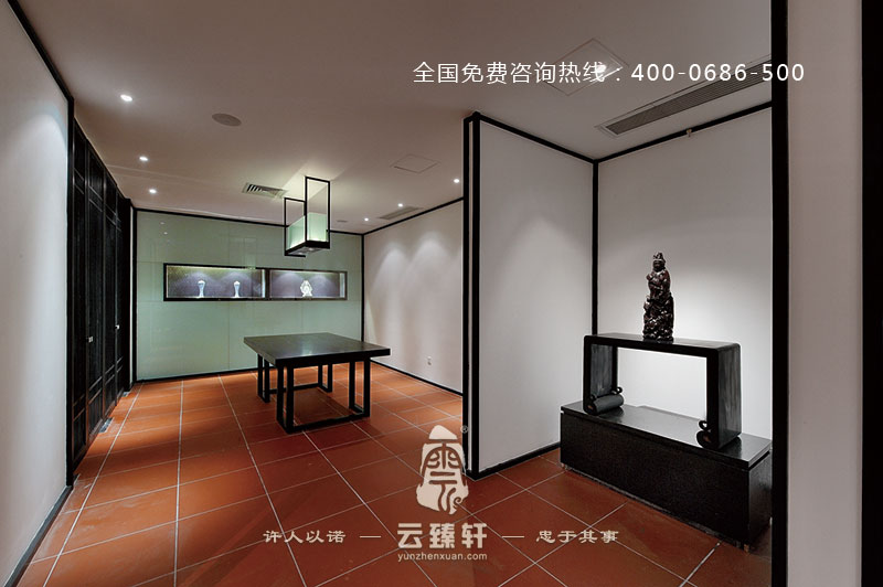 茶藝的一個裝飾品展示區(qū)域裝修效果圖