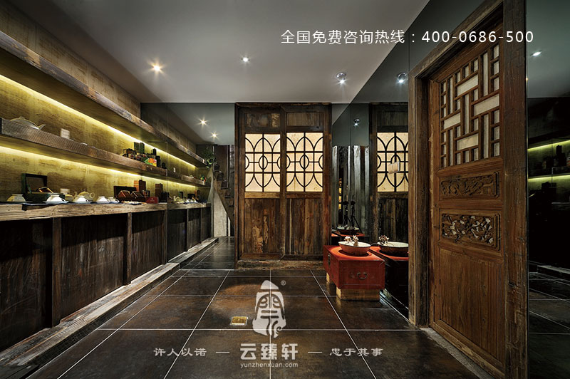 茶樓會所的整個裝修設(shè)計都以古樸陳舊為主