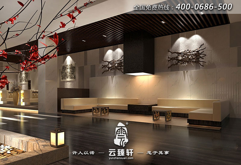大堂的接待處,簡(jiǎn)約素雅,沒(méi)有多余的裝飾