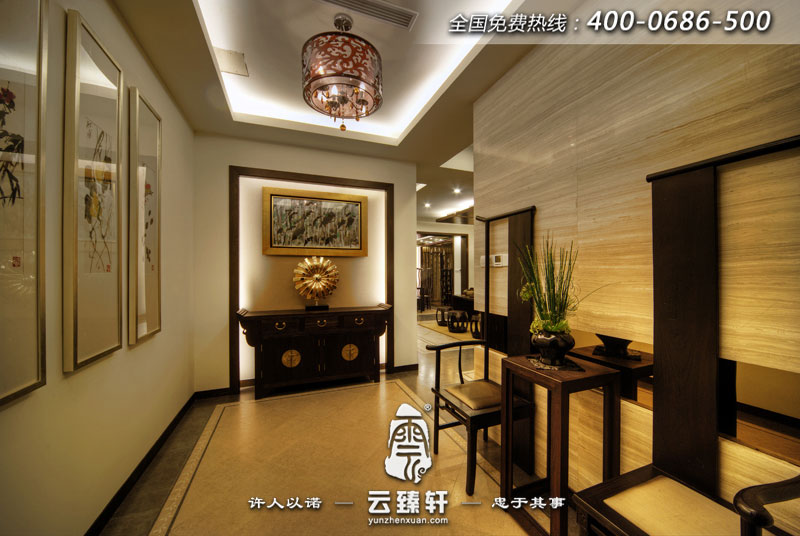 新中式進門玄關效果圖