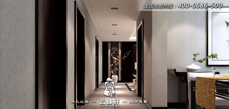走廊的布局開闊明朗,簡約大氣