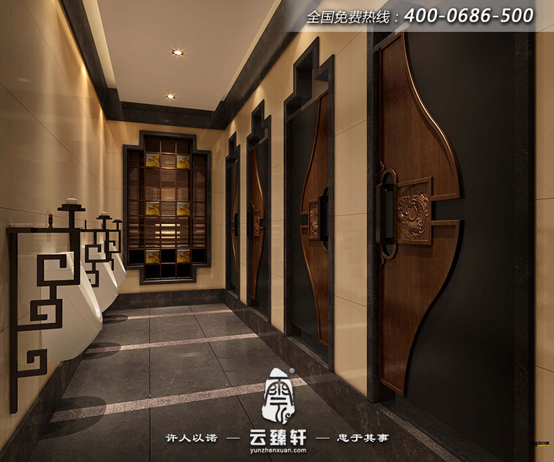 餐廳會所的衛(wèi)生間的裝飾都是那么的古典