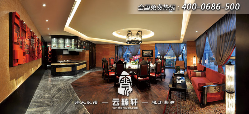 中式餐廳包間設(shè)計圖片