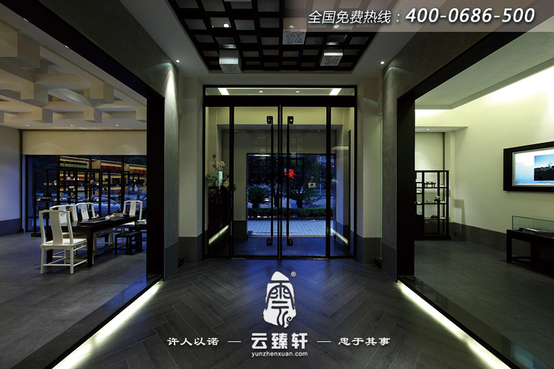 福州中式設(shè)計的茶文化展示廳效果圖