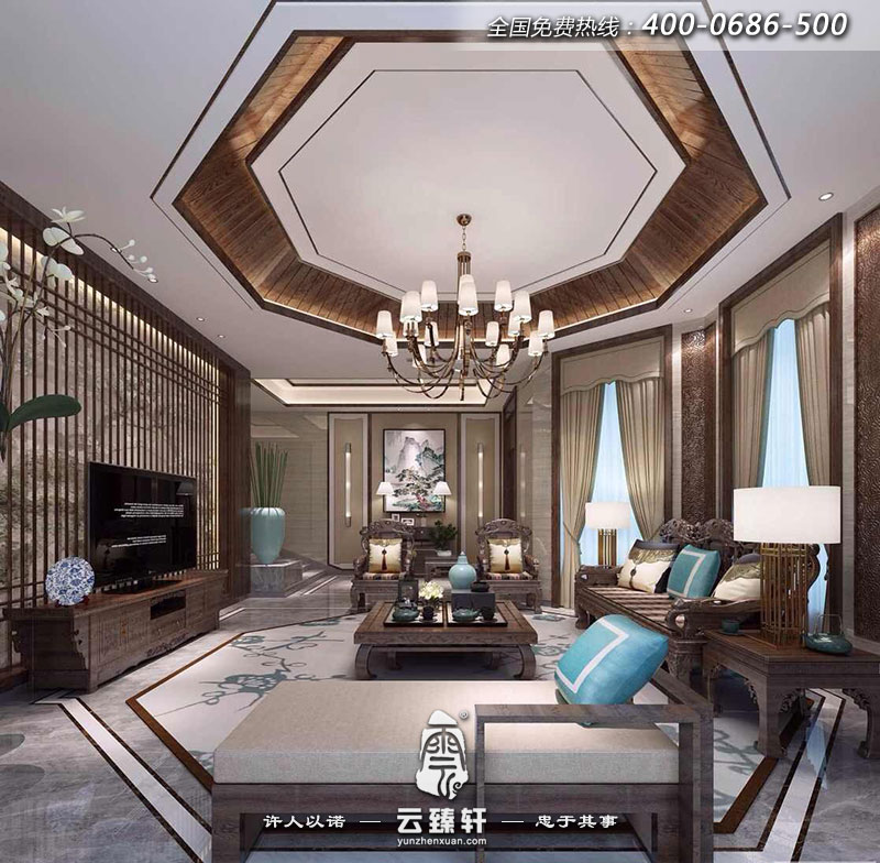 簡(jiǎn)中式裝修客廳
