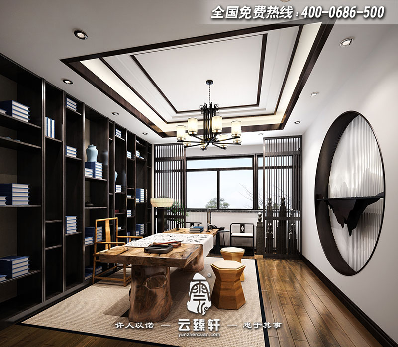 別墅書(shū)房設(shè)計(jì)效果圖