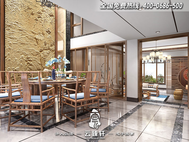 禪意極簡中式風(fēng)格餐廳裝修效果圖