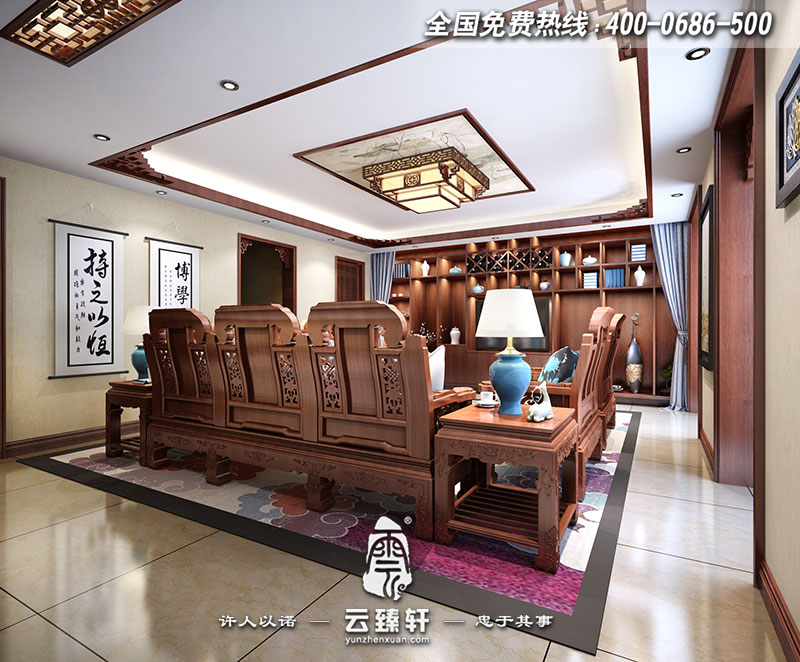 簡(jiǎn)約中式風(fēng)格客廳電視背景墻裝修效果圖