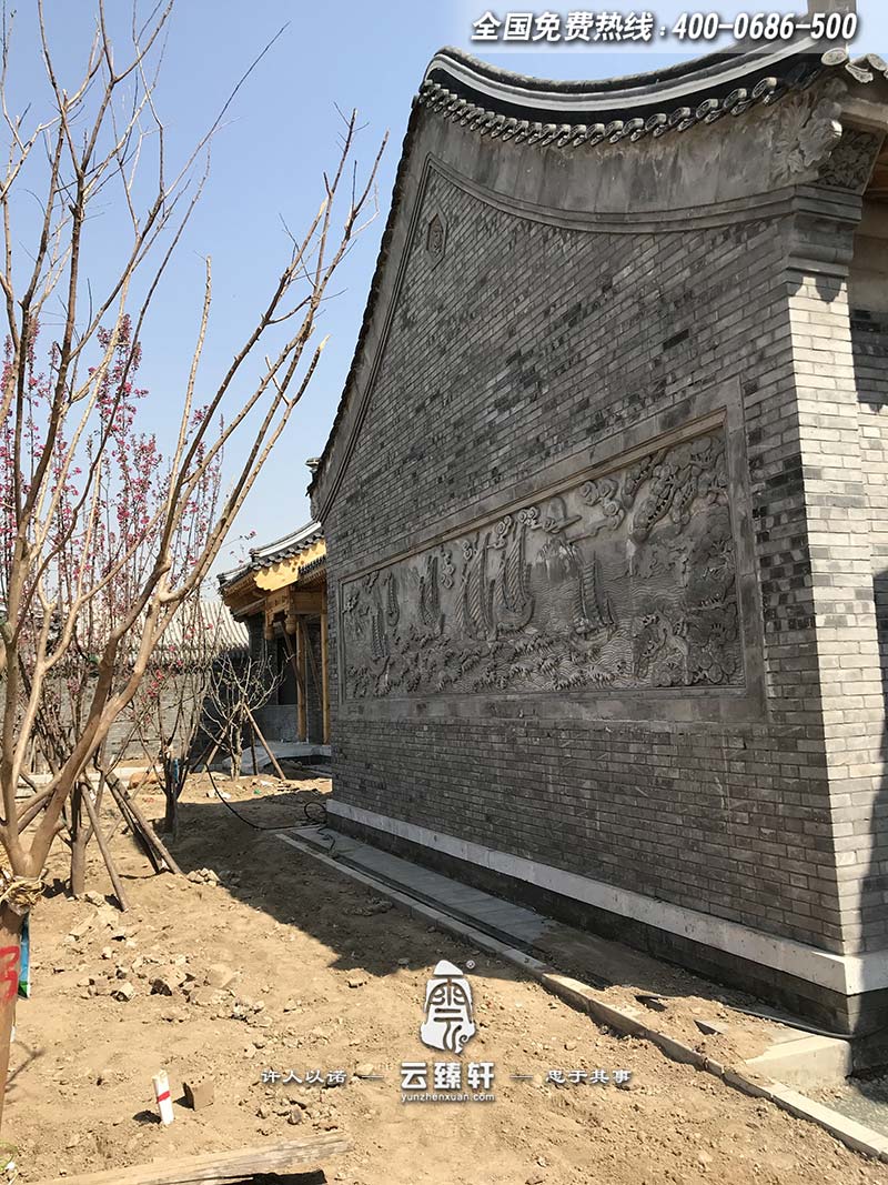 四合院院內(nèi)一角施工現(xiàn)場圖