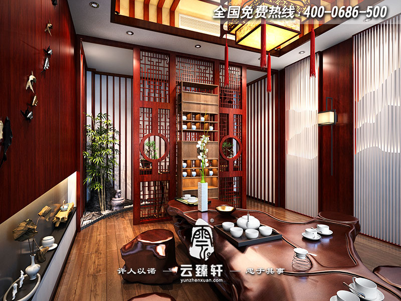 茶莊走廊吊頂的裝修圖片