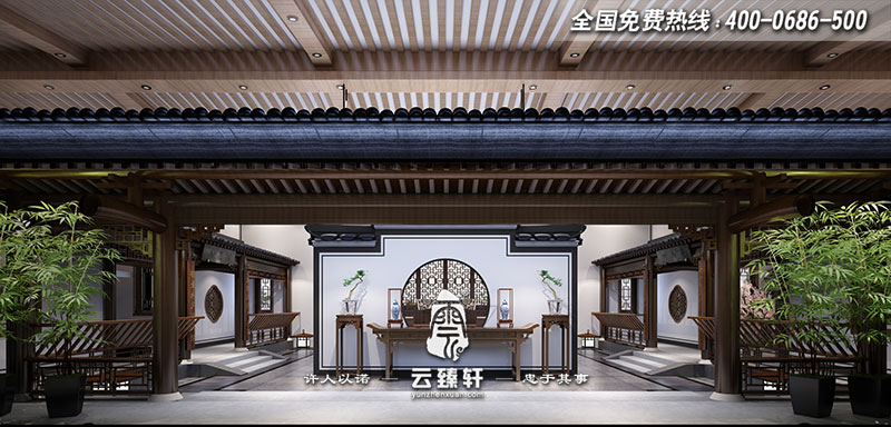新中式四合院設(shè)計效果圖