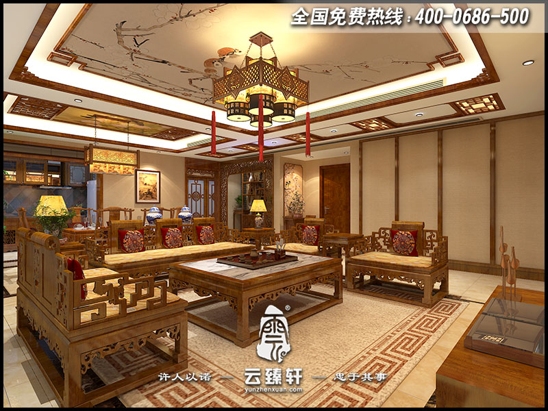中式設(shè)計客廳效果圖